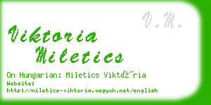 viktoria miletics business card